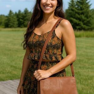 SHEIN Floral Mini Skirt - Black and Orange